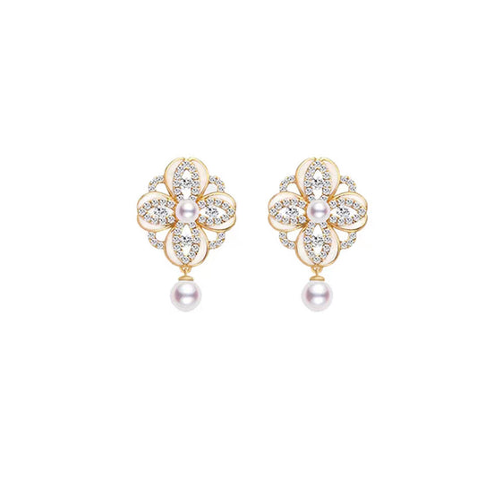 Swan Pearl Necklace Earrings Ring Pearl Set